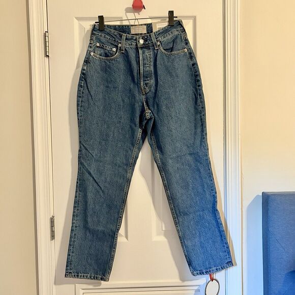 Everlane Jeans The Curvy 90s Cheeky Straight Denim 29 Blue High Rise Mom Retro - Picture 2 of 14